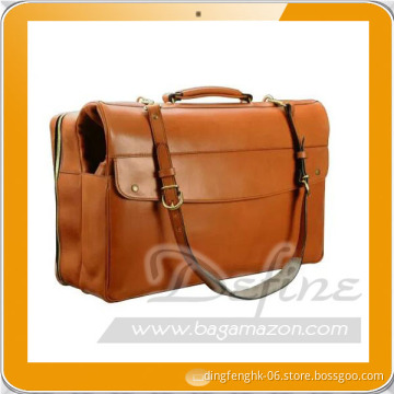 Chestnut Hand-burnished Short Hop Saddle Leather Garment Bag
